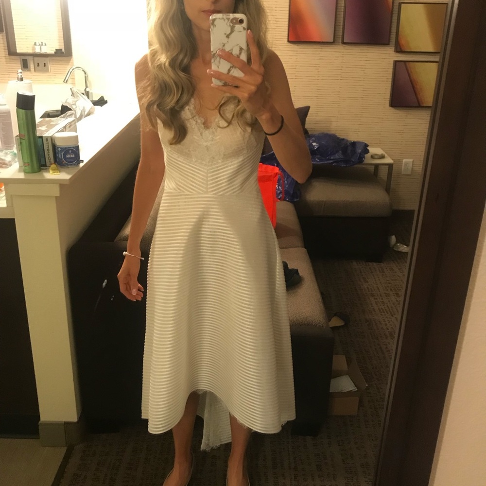 Marchesa notte dress white lace wedding bridal